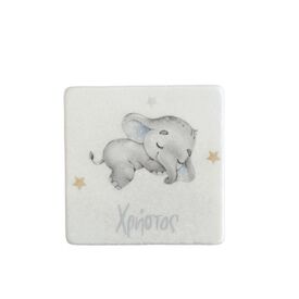 Μπομπονιέρα Βάπτισης Εκτυπωμένο Μάρμαρο Σουβέρ Ελέφαντας ΕΜ331 - Για Αγόρι στο Oneirokosmos