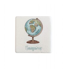 Μπομπονιέρα Βάπτισης Εκτυπωμένο Μάρμαρο Σουβέρ Υδρόγειος ΕΜ333 - Για Αγόρι στο Oneirokosmos