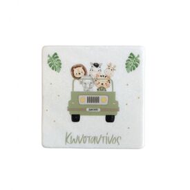 Μπομπονιέρα Βάπτισης Εκτυπωμένο Μάρμαρο Σουβέρ Ζωάκια Σαφάρι ΕΜ334 - Για Αγόρι στο Oneirokosmos