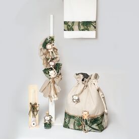 Loukia Χειροποίητο Σετ Βάπτισης Ζώα της Ζούγκλας για Αγόρι VAP441L - Για Αγόρι στο Oneirokosmos