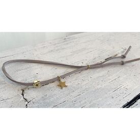 Riniotis Μαρτυρικό Βάπτισης Βραχιόλι Γκρι Σουέτ με Χρυσό Αστέρι 50τεμ. ΜΑΡ94 - Για Αγόρι στο Oneirokosmos