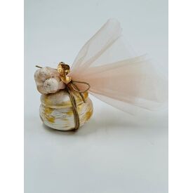 Μπομπονιέρα Βάπτισης Υγρής Πορσελάνης Gold Watercolor EPRIT0001GW - Μπομπονιέρες Γάμου στο Oneirokosmos