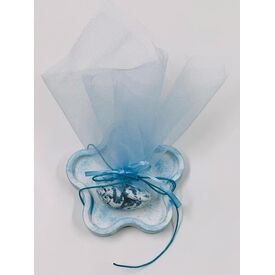 Μπομπονιέρα Βάπτισης Υγρής Πορσελάνης Blue Watercolor EPRITBW0009 - Για Αγόρι στο Oneirokosmos