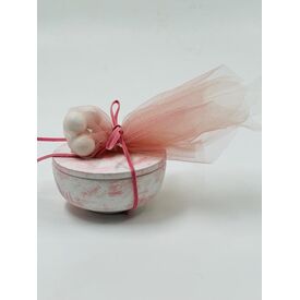 Μπομπονιέρα Βάπτισης Υγρής Πορσελάνης Pink Watercolor  EPRITPW0004 - Για Κορίτσι στο Oneirokosmos