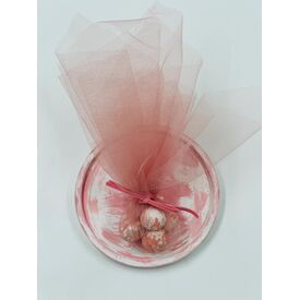 Μπομπονιέρα Βάπτισης Υγρής Πορσελάνης Pink Watercolor  EPRITPW0005 - Για Κορίτσι στο Oneirokosmos