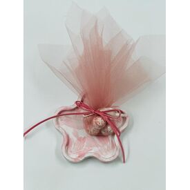 Μπομπονιέρα Βάπτισης Υγρής Πορσελάνης Pink Watercolor  EPRITPW0009 - Για Κορίτσι στο Oneirokosmos