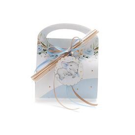 Μπομπονιέρα Βάπτισης Χάρτινο Τσαντάκι με  Αρωματικό Χώρου Ελεφαντάκι Θ16 - Για Αγόρι στο Oneirokosmos