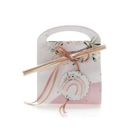 Μπομπονιέρα Βάπτισης Χάρτινο Τσαντάκι με  Αρωματικό Χώρου Ουράνιο Τόξο Θ7 - Για Κορίτσι στο Oneirokosmos