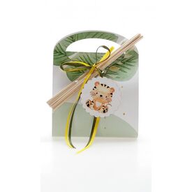 Μπομπονιέρα Βάπτισης Χάρτινο Τσαντάκι με  Αρωματικό Χώρου Τίγρης Θ1 - Για Αγόρι στο Oneirokosmos