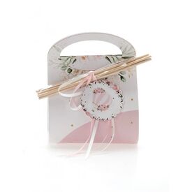 Μπομπονιέρα Βάπτισης Χάρτινο Τσαντάκι με  Αρωματικό Χώρου Αερόστατο Θ10 - Για Κορίτσι στο Oneirokosmos