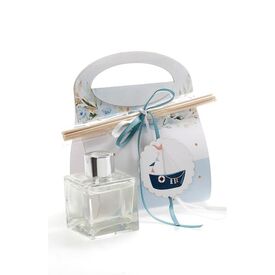 Μπομπονιέρα Βάπτισης Χάρτινο Τσαντάκι με  Αρωματικό Χώρου Καράβι Θ5 - Για Αγόρι στο Oneirokosmos