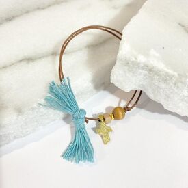 Afitexno Μαρτυρικό Βάπτισης Βραχιόλι με Επίχρυσο Σταυρό 50τεμ. 24056 - Για Αγόρι στο Oneirokosmos