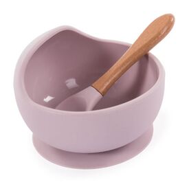 Bo Jungle: Μπολ Σιλικόνης με Βεντούζα και Κουτάλι Ροζ B500620 - Δώρα στο Oneirokosmos