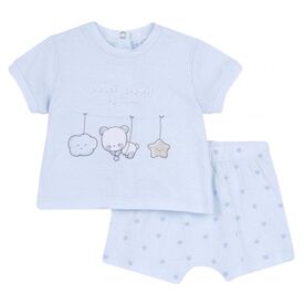 Chicco Σετ Κοντομάνικο Μπλουζάκι με Σορτς Μπλε 75889-021 - Προσφορές στο Oneirokosmos