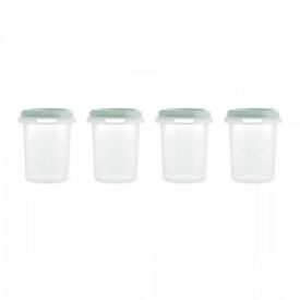 Miniland Σετ 4 τμχ  Ανθεκτικά  Αεροστεγή  Δοχεία Hermisized των 250ml Dolce Mint 89524 - Σετ Φαγητού, Μπολάκια, Πιατάκια Φαγητού στο Oneirokosmos