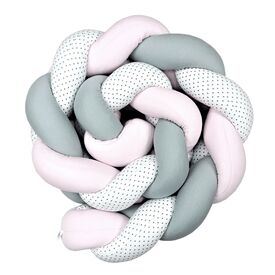 Baby Star  Πάντα Πλεξούδα Ροζ-Γκρι-Λευκό με Αστέρι 19Χ200cm - Πάντες στο Oneirokosmos