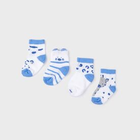 Mayoral Σετ 4 Καλτσάκια Ζωάκια ECOFRIENDS Νεογέννητο Αγόρι Dream Blue 22-09473-077 ** - Newborm στο Oneirokosmos