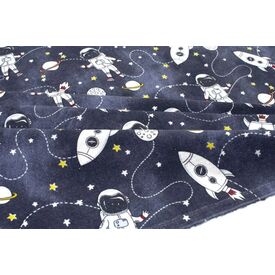 Dimcol Πάνα Αγκαλιάς Φανέλα Cotton 100% 80x80 εκ. Galaxy Travel 90 Blue - Πάνες-Λαβέτες-Σελτέδες στο Oneirokosmos