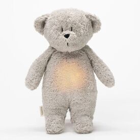 Moonie: Παιχνίδι Ύπνου The Humming Bear Grey Natur από Οργανικό Βαμβάκι με Αισθητήρα Κλάματος M-GRN - Δώρα στο Oneirokosmos