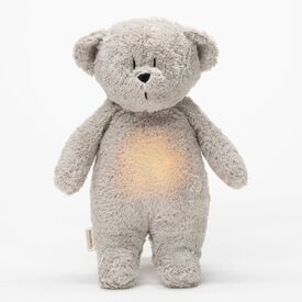 Moonie: Παιχνίδι Ύπνου The Humming Bear Grey Natur από Οργανικό Βαμβάκι με Αισθητήρα Κλάματος M-GRN - Δώρα στο Oneirokosmos