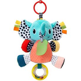 Infantino κρεμαστό παιχνίδι-μασητικό Peanut The Elephant Activity Pal B-005378-12 - Βρεφικά Παιχνίδια στο Oneirokosmos