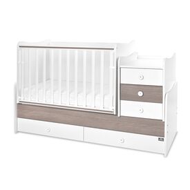 Lorelli Πολυμορφικό Κρεβάτι Maxi Plus White Coffee 10150580042P - Βρεφικά Πολυμορφικά Κρεβατάκια στο Oneirokosmos