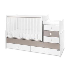 Lorelli Πολυμορφικό Κρεβάτι Maxi Plus White & String 10150580046P - Βρεφικά Πολυμορφικά Κρεβατάκια στο Oneirokosmos
