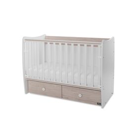 Lorelli Κρεβάτι Matrix 60x120 White & Light Oak 10150600045P - Βρεφικά Κρεβατάκια Κούνιες Μωρού στο Oneirokosmos