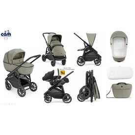 Cam Modus Πολυκαρότσι Light Green 2 σε 1 με Πορτ-μπεμπέ και Καρότσι + Επιλογή Καθίσματος Αυτοκινήτου (Area Zero ή Relax i-Size) - Πολυκαρότσια, Συστήματα Μεταφοράς στο Oneirokosmos