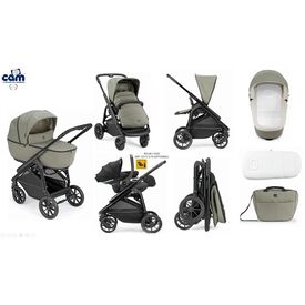 Cam Modus Πολυκαρότσι Light Green 2 σε 1 με Πορτ-μπεμπέ και Καρότσι + Επιλογή Καθίσματος Αυτοκινήτου (Area Zero ή Relax i-Size) - Πολυκαρότσια, Συστήματα Μεταφοράς στο Oneirokosmos