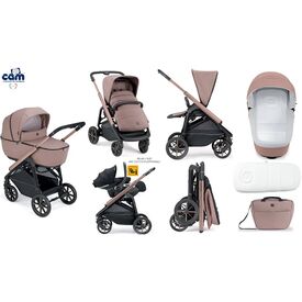 Cam Modus Πολυκαρότσι Light Rosa 2 σε 1 με Πορτ-μπεμπέ και Καρότσι + Επιλογή Καθίσματος Αυτοκινήτου (Area Zero ή Relax i-Size) - Πολυκαρότσια, Συστήματα Μεταφοράς στο Oneirokosmos