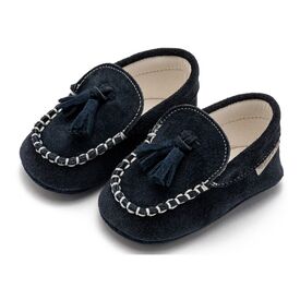 Babywalker Καστόρινο Loafer  MI1130 Μπλε - Βαπτιστικό Παπούτσι για Αγόρι στο Oneirokosmos