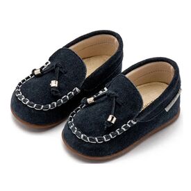 Babywalker Καστόρινο Δετό Loafer PRI2121 Μπλε - Βαπτιστικό Παπούτσι για Αγόρι στο Oneirokosmos