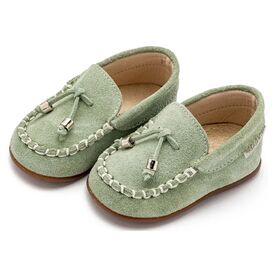 Babywalker Καστόρινο Δετό Loafer PRI2121 Μέντα - Βαπτιστικό Παπούτσι για Αγόρι στο Oneirokosmos
