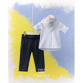 Angel Wings Βαπτιστικό Ρούχο για Αγόρι Πάρης Σχέδιο 218 - Ρούχα Βάπτισης για Αγόρι στο Oneirokosmos