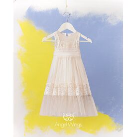 Angel Wings Βαπτιστικό Ρούχο για Κορίτσι Yolanda Σχέδιο 271 - Ρούχα Βάπτισης για Κορίτσι στο Oneirokosmos