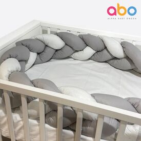 ABO Πάντα Πλεξούδα Λευκό Γκρί 2.10m 8074.110 - Πάντες στο Oneirokosmos