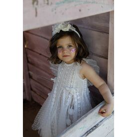 Bambolino: Lamprini Βαπτιστικό ρούχο για κορίτσι 1620 - Ρούχα Βάπτισης για Κορίτσι στο Oneirokosmos