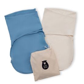 Baby Bliss BlissSnug: Υπνόσακος Φασκιώματος  Σετ των 2 Light Blue-Cream BLISS-SNG-0002 - Υπνόσακοι  στο Oneirokosmos