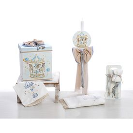 Σετ Βάπτισης με Θέμα Καρουζέλ ΣΚΒ-2501 - Για Αγόρι στο Oneirokosmos