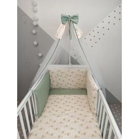 Baby Star Σετ Κούνιας 3 τεμαχίων Hugs Μπεζ Φόντο - Σετ Προίκας Μωρού στο Oneirokosmos