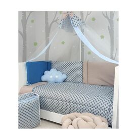 Baby Star Σετ Κούνιας 3 τεμαχίων Λύκοι Σιέλ - Σετ Προίκας Μωρού στο Oneirokosmos