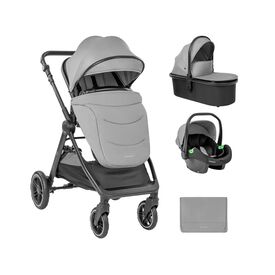 Kikka Boo Πολυκαρότσι 3 in 1 with Carrycot Ava Grey 31001010062 - Πολυκαρότσια, Συστήματα Μεταφοράς στο Oneirokosmos