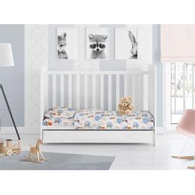Dimcol Σετ Βρεφικά Σεντόνια Κούνιας 3τμχ 100% Cotton Bebe Reach the stars 191 120X160 Sky blue - Σεντόνια Κούνιας στο Oneirokosmos