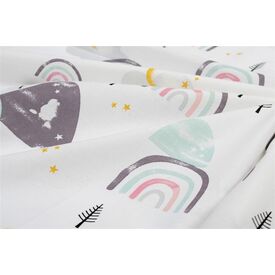 Dimcol Πάνα Αγκαλιάς Χασέ Cotton 100% 80x80 εκ. Rainbow 575 White-Pink - Πάνες-Λαβέτες-Σελτέδες στο Oneirokosmos