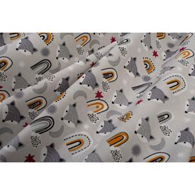Dimcol Σετ Βρεφικά Σεντόνια Κούνιας 3τμχ 100% Cotton Bebe Fox 527 120X160 Grey - Σεντόνια Κούνιας στο Oneirokosmos