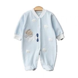 Gaye  Βρεφικό Φορμάκι Βελουτέ Γαλάζιο 2326 - Newborm στο Oneirokosmos