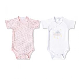 Amomi Βρεφικά Εσώρουχά Κορμάκια  Κοντομάνικα Σετ 2 τεμ.  21031 - Εσώρουχα στο Oneirokosmos