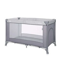 Lorelli  Παρκοκρέβατο Torino 1 Επιπέδου Grey Striped Elements 10080452213 - Παρκοκρέβατο στο Oneirokosmos
