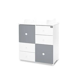 Lorelli Συρταριέρα Αλλαξιέρα  Cupboard 83x71x96cm White & Stone Grey 10170140041P - Σιφονιέρες - Αλλαξιέρες στο Oneirokosmos